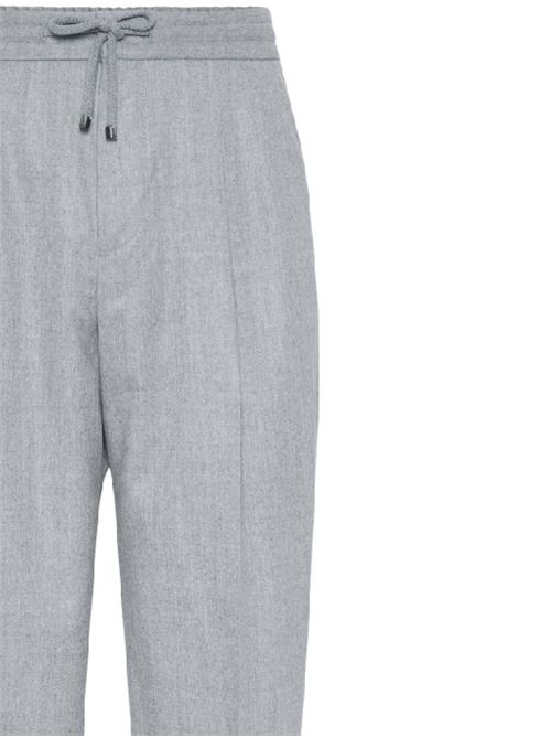 Beluga grey virgin wool pants Brunello Cucinelli | ME226E1710C272